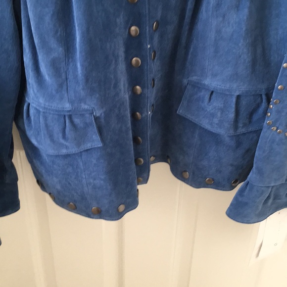 Indigo Suede Jacket - Picture 2 of 5